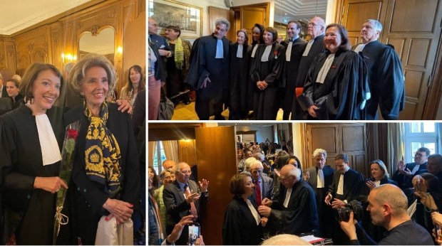 کانون وکلای پاریس – مراسم اعطای نشان «افسر لژیون دونور» به خانم دومینیک آتیاس رئیس شورای اداری بنیاد وکلای&nbsp;اروپایی