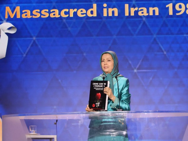 رویترز- مریم رجوی در رم: مردم ایران آزادی می‌خواهند؛ رژیم در بحران&nbsp;است